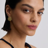 Textured Coin Earrings