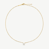 Asscher Solitaire Necklace