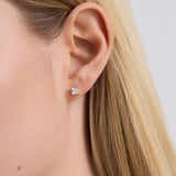 Asscher Solitaire Studs