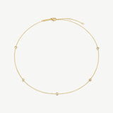 Multi Stone Chain Necklace