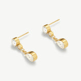 Pear Drop Earrings with Stones