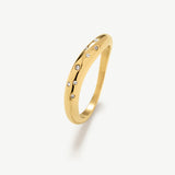 Wave Ring with Stones