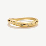 Wave Ring with Stones